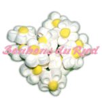 Guimauve en forme de fleurs blanches